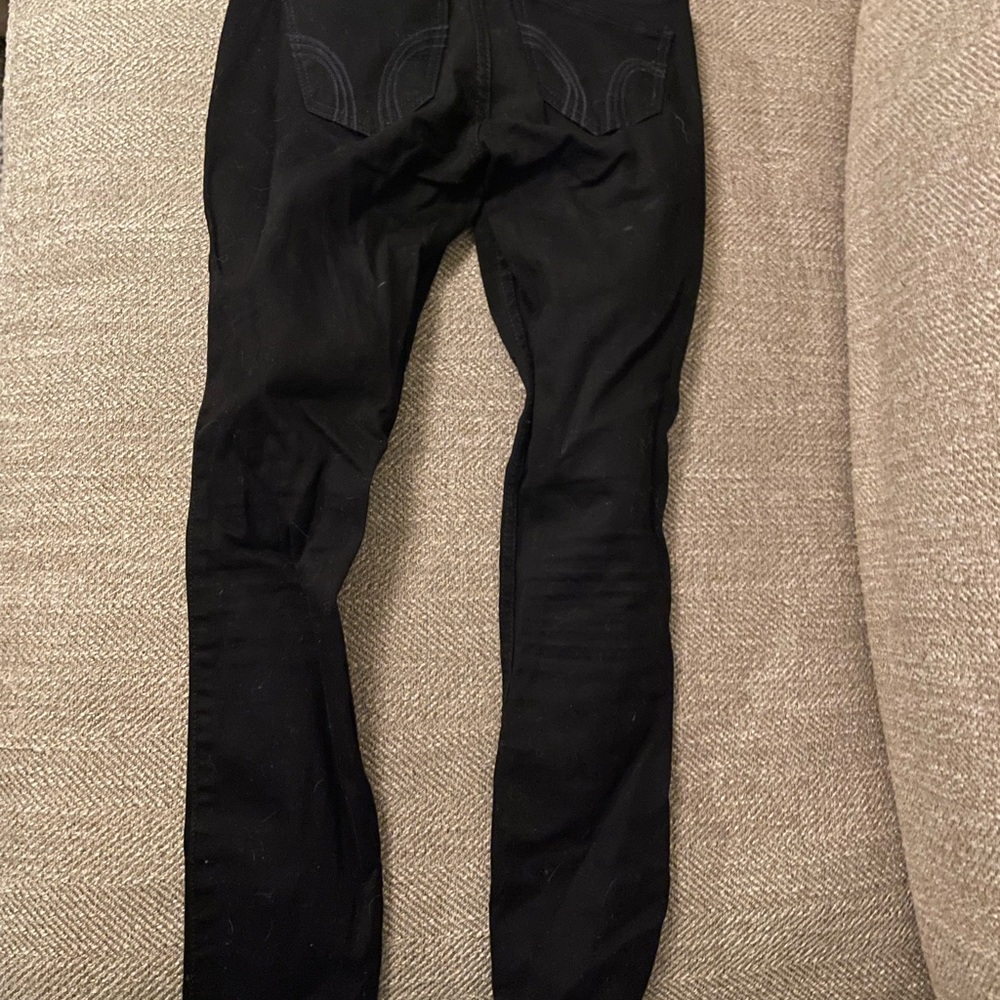 Hollister black straight skinny jeans